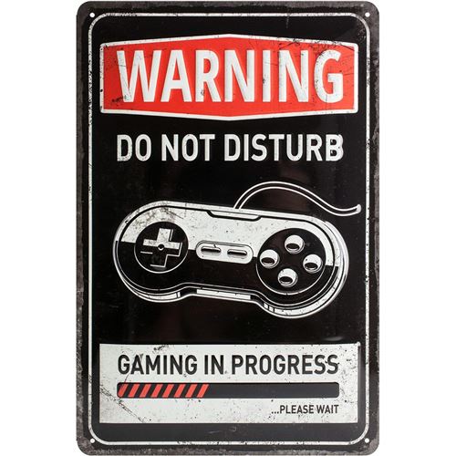 Nostalgic-Art 22264, respect, Gaming in Progress, plaque de 20 x 30 cm