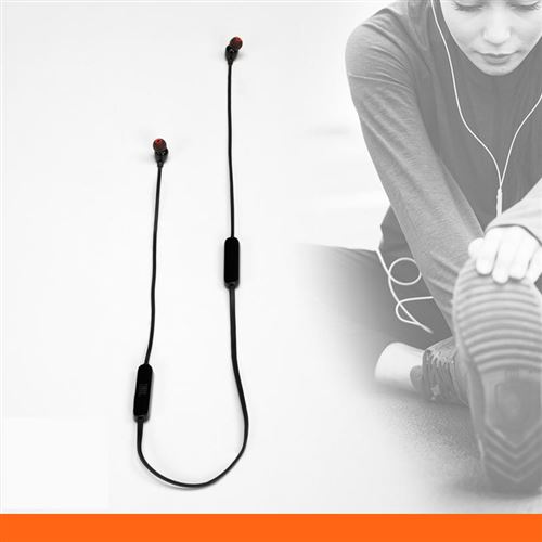 Écouteurs JBL Tune 115 BT , Bluetooth ,Sans Fil ,Intra-auriculaires ,Sport,Compatible IOS et Android- Noir