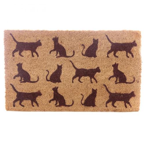 Paillasson en fibre de coco - Silhouettes de chat