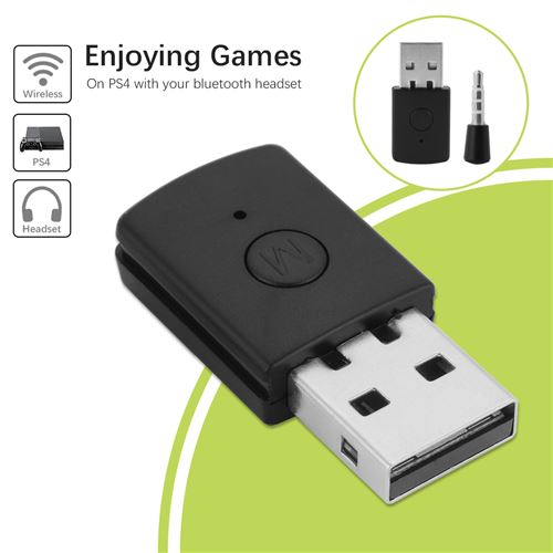 15€ sur Mini PS4 Bluetooth Dongle USB Sans Fil Récepteur pour PS4 Game  Microphone Casque Audio AC887 - Connectique et chargeur console - Achat &  prix