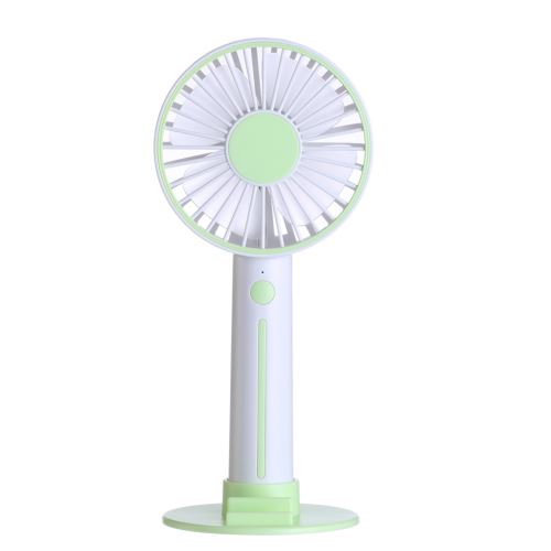 Ventilateur à main mini USB rechargeable portable avec miroir vert