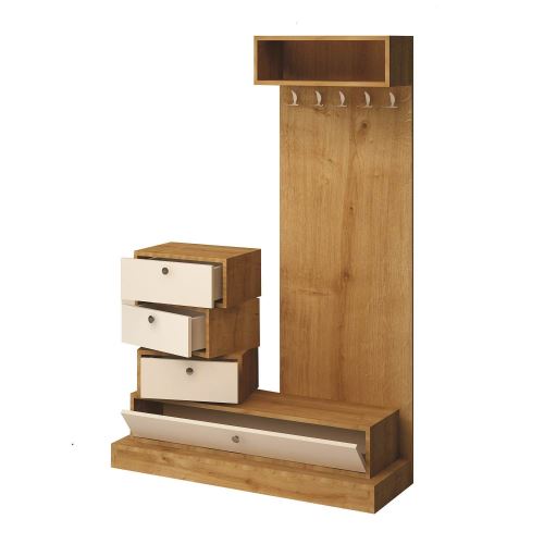 Meuble porte-manteaux Frida - 120 x 180 cm - Blanc