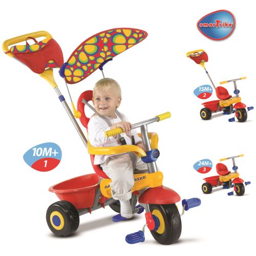 smarTrike 3 en 1 Le tricycle Fresh™ de a été conçu pour aider au développement de l’enfant.