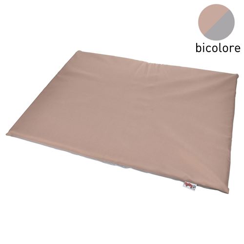 Meilleurs prix pour coussin rectangle bicolore taupe/gris 80*60*3cm