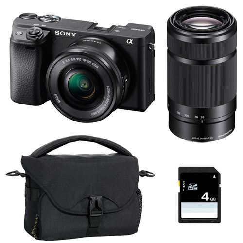 Sony Alpha 6400 Noir + 16-50 + 55-210 + Sac + Sd 8Go