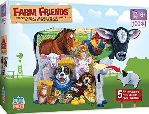 MasterPieces Farm Friends Shaped - 100 Piece Kids Puzzle