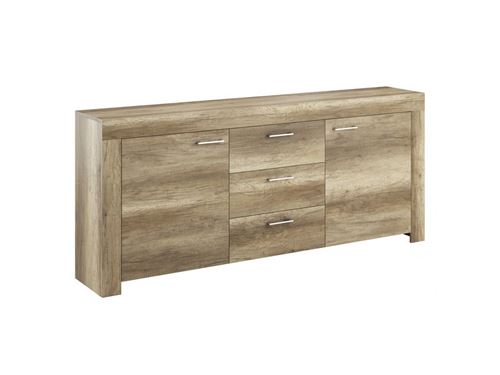 BOBOCHIC Buffet bas 200 cm SKYLINE Chêne blanchi