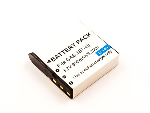 Batterie compatible CAS NP-40, Li-ion, 3,7V, 900mAh, 3,3Wh