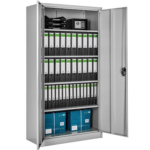 TecTake Armoire métallique 5 niveaux - gris - 90 cm