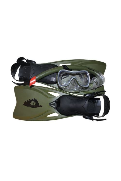 BEUCHAT Ensemble Palmes + Masque + Tuba Corsica - PVC - Vert armé