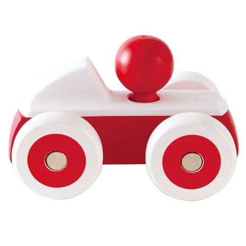 Hape voiture de course en bois 15 cm rouge