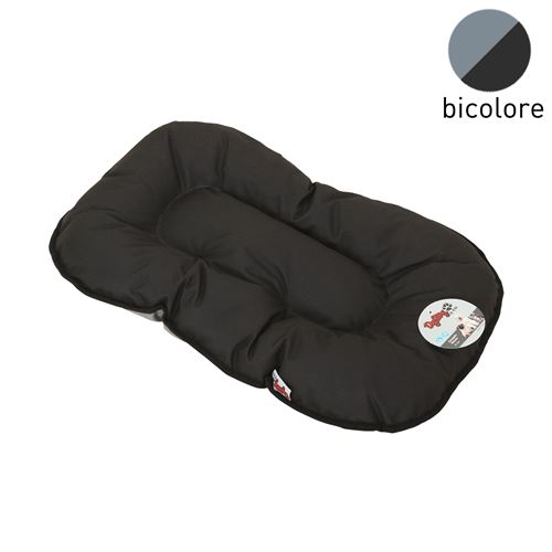 coussin flocon 77cm bicolore noir/gris