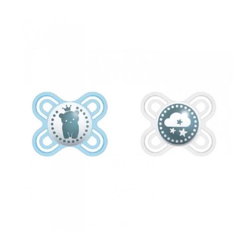 mam sucette perfect naissance - 0-2+m - silicone - lot de 2 - ours / etoiles