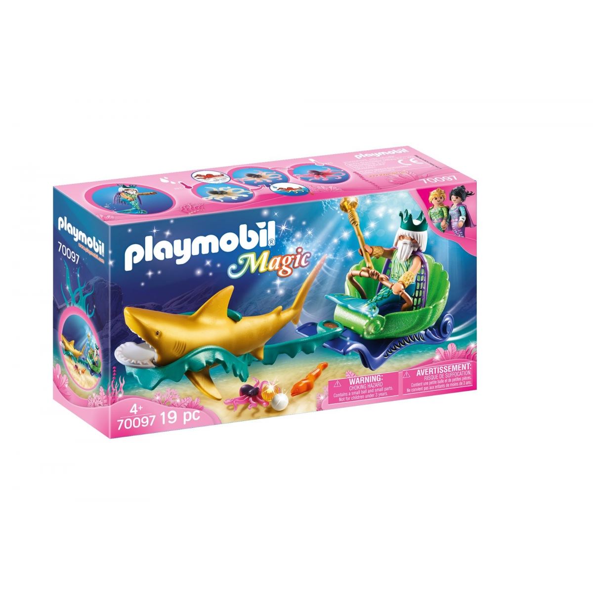 Playmobil Magic 70097 Roi des mers avec calèche royale, DEFIPARADES