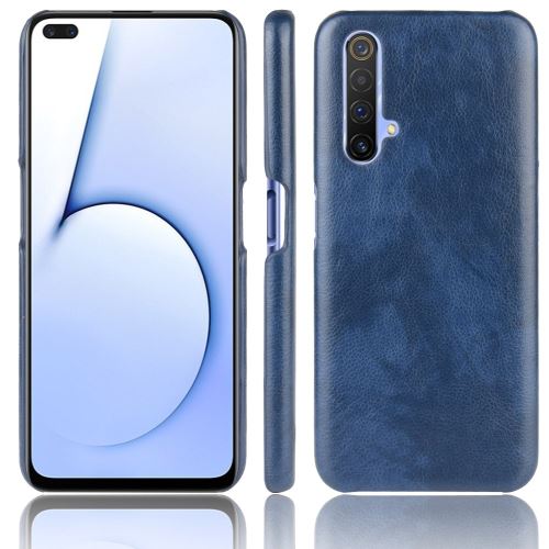 Coque en TPU + PU rigide bleu pour votre Realme X50 5G