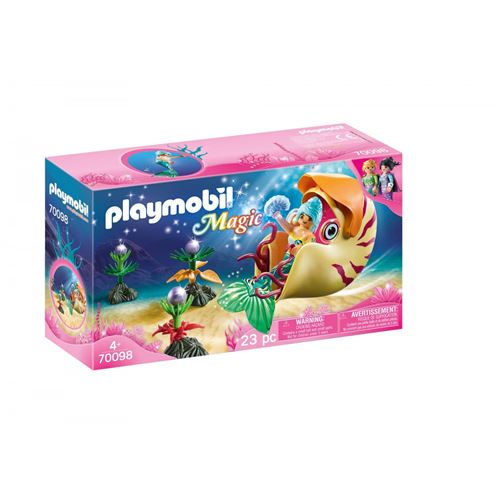 Playmobil Magic 70098 Sirène avec escargot des mers