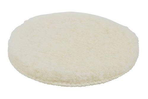 Wolfcraft 3166000 Bonnet de Polissage Auto-agrippant en Peau de Mouton Blanc ø 150 mm