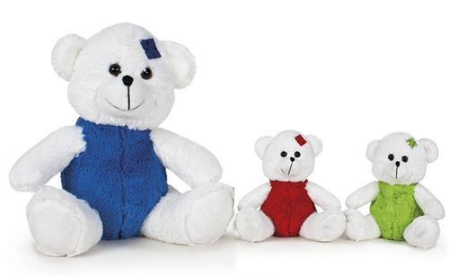 Ours peluche 20 cm - 3 couleurs