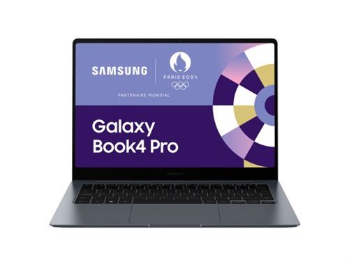 Samsung Galaxy Book4 Pro - Intel Ultra 5 - 125H / jusqu'à 4.5 GHz - Evo - Win 11 Home - Intel Arc Graphics - 16 Go RAM - 512 Go SSD NVMe - 14" AMOLED écran tactile 2880 x 1800 (WQXGA+) @ 120 Hz - Wi-Fi 6E, Bluetooth - gris - clavier : AZERTY