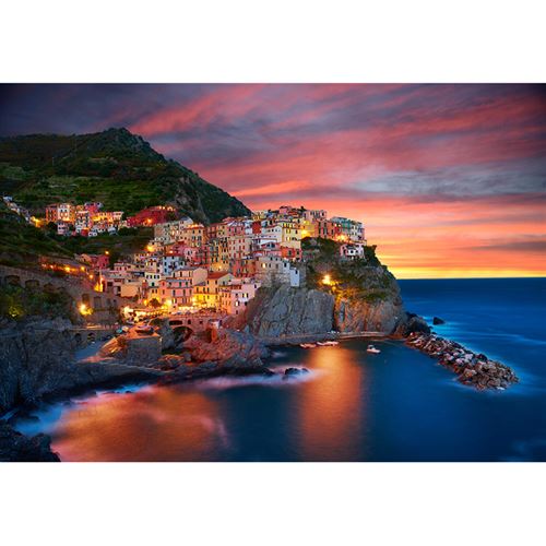 Jigsaw Puzzle Adultes VORMOR 1000 Pièces Jeu de Jouets Créatif - Village de pêcheurs