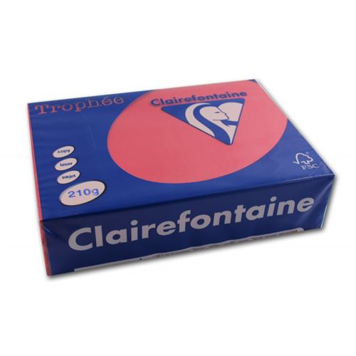 Clairefontaine Trophee Copying Paper (A4, 80g/m², 100 Sheets) A4, 21 x 29.7  cm Rouge groseille