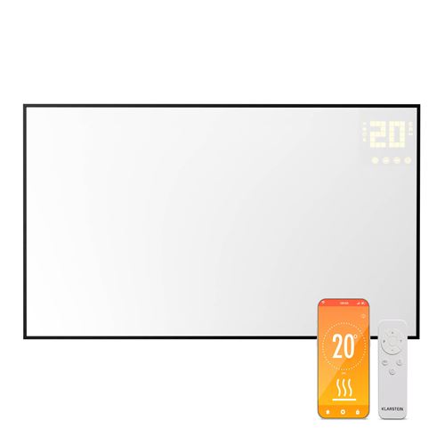 Klarstein Radiateur Infrarouge Smart, Chauffage Électrique Ip24 Salle De Bain, WiFi Et App, Noir