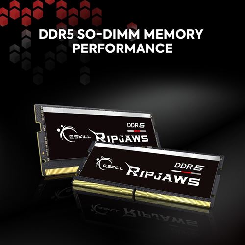 G.Skill Ripjaws SODIMM DDR5-5600 - 64GB - CL46 - Dual Channel (2 pcs) - Intel XMP - Schwarz