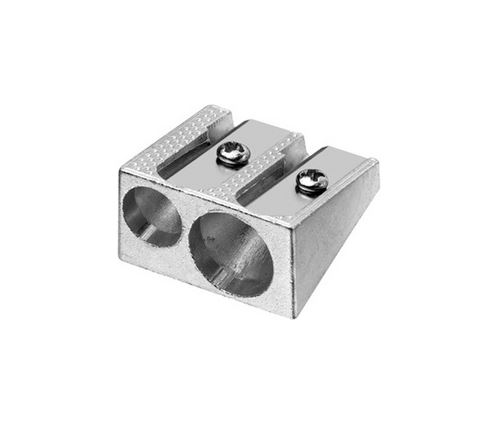 WESTCOTT Taille-crayons double, en métal, forme biseautée