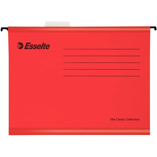 Non Communiqué Rouge Esselte Classeur À Suspension Renforcée 25 Pcs