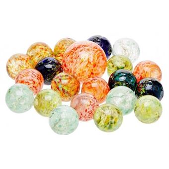 mesbilles - 25 Billes en Verre Ptérodactyle : 24 Billes et 1 Calot