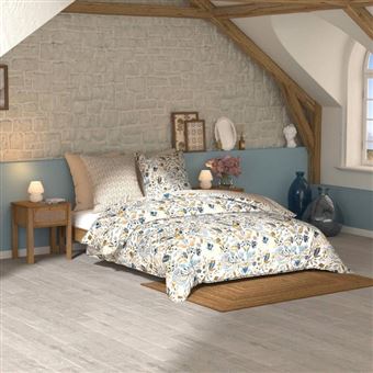 Parure de lit beige 240x260 cm lin - atmosphera - 1