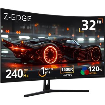 Ecran Pc Gamer Z-EDGE UG32P Incurvé 32'' 240 Hz, 1ms, FreeSync, 1080P, 1500R VA, 2*HDMI & 2*DP - 1