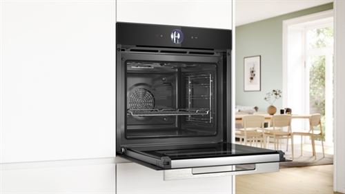 BOSCH Four encastrable pyrolyse HBG7741B1, Série 8, 14 modes de cuisson,  Air Fry sur