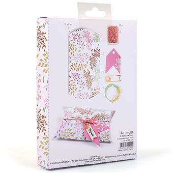 6 Boites Cadeaux + Accessoires Floral 140x190