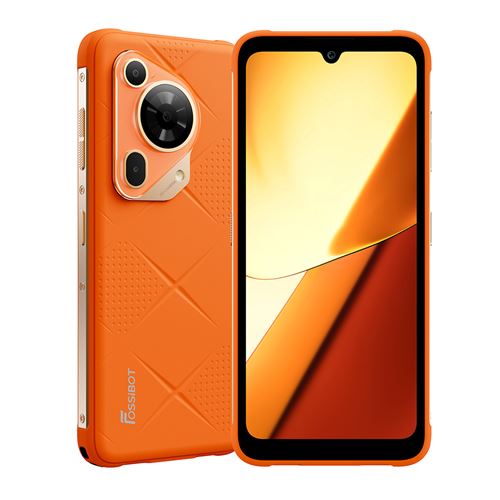 Fossibot F112 Pro Téléphone Portable 6.88 , 7150mAh, 24(8+16)Go+256Go, 50MP+16MP,Empreinte digitale,NFC,Dual SIM 5G smartphone-324g--Orange