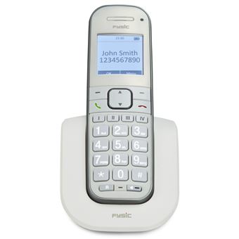 Fysic FX-9000 - Téléphone sans fil sénior grandes touches avec 1 combiné, blanc - 1