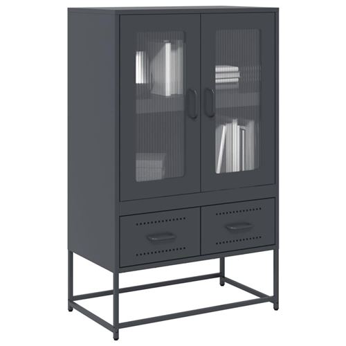 Non Communiqué Anthracite Buffet Haut 68X39x111,5 Cm Acier