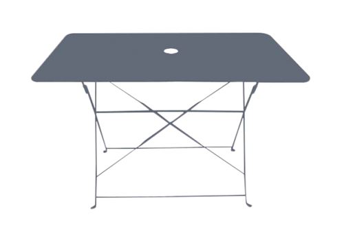 Table rectangulaire d'extérieur pliante Bistro en acier - Gris