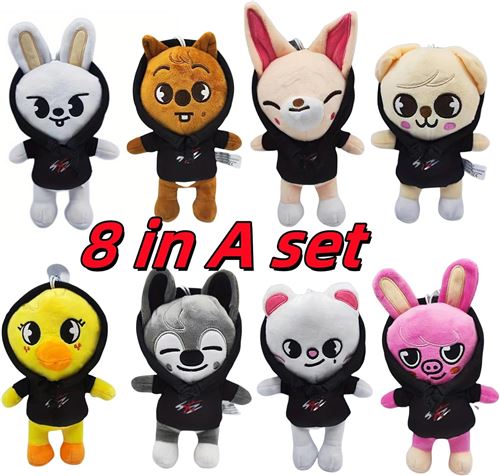 Nouveau Jouet en Peluche Stray Kids - Skzoo SKZ Peluche Bbokari - Jouet Câlin Stray Kids, Figurine de Dessin Animé en Peluche, Coussin en Peluche Doux pour Enfants et Fans