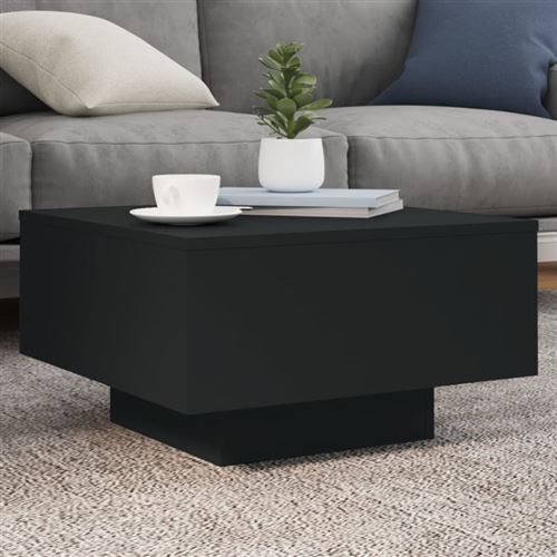 Vidaxl Noir Table Basse Avec Lumières Led 55X55x31 Cm - Image 2