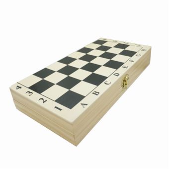 Echequier pliant ECHIQUIER PLIANT IMPRIME 28CM WILSON JEUX Bois Multicolore