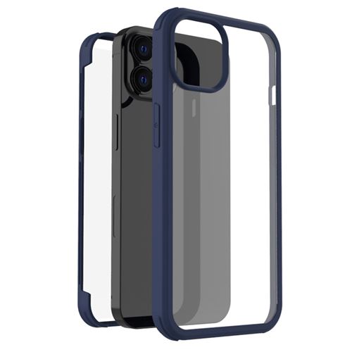 Accezz Coque de protection intégrale à 360° pour iPhone 12 (Pro) Bleu