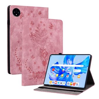 Compatible avec Huawei MatePad Pro 11 (2022) Étui de tablette intelligente multifonctionnelle en cuir mortel avec support et emplacement pour carte-Or rose - 1
