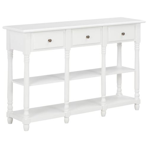 vidaXL Table console Blanc 120x30x76 cm MDF