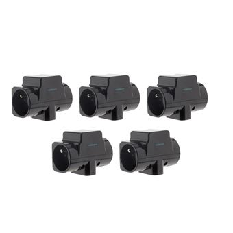Zenitech - Lot de 5 triplites parafoudre 2x16A 2P+T + 1x6A 2P - Noir - 1