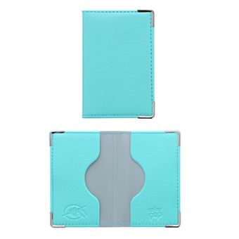 Porte-cartes Blindé Anti-piratage RFID - 2 Cartes - Fabriqué En France - Bleu - Protection Renforcée CB
