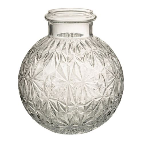 Non Communiqué Transparent Vase Design En Verre "Diamant" 18Cm