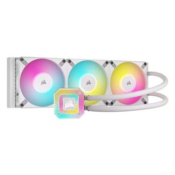 CORSAIR iCUE H150i ELITE CAPELLIX XT - Système de refroidissement liquide de processeur - Taille de radiateur : 360 mm - (pour : LGA1700, LGA1200, LGA1150, LGA1151, LGA1155, LGA1156, LGA2011, LGA2066, AM4, sTRX4, sTR4) - 120 mm - blanc - 1