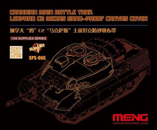 Canadian Main Battle Tank Leopard C2 Mexas Sand-proof Canvas Cover(resin)- 1:35e - Meng-model