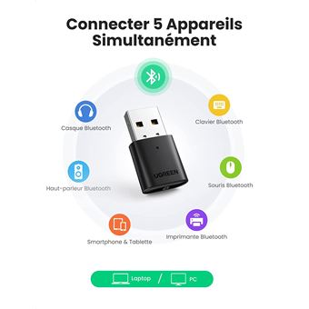 UGREEN Clé Bluetooth 5.0 Adaptateur USB Bluetooth Dongle Supporte